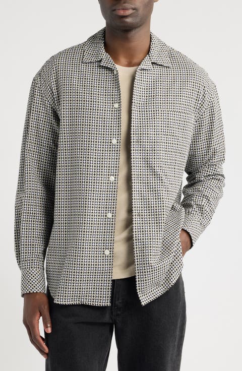 Saluan Long Sleeve Cotton Button-Up Shirt