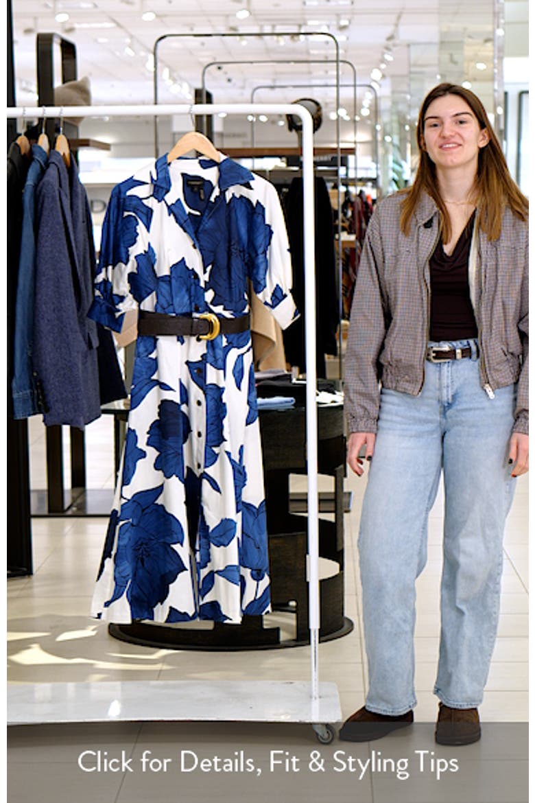 Belted Stretch Cotton Shirtdress video