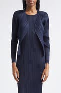 Pleats Please Issey Miyake New Colorful Basics 4 Pleated Cardigan