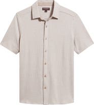 Johnston & Murphy Bennett Gingham Short Sleeve Button-Up Shirt
