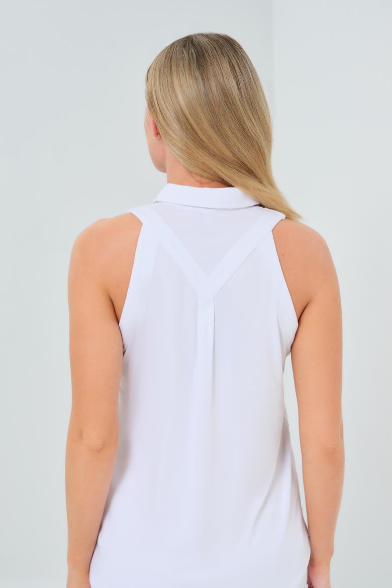 Elise Sleeveless Button Up Top, Alternate, color, White
