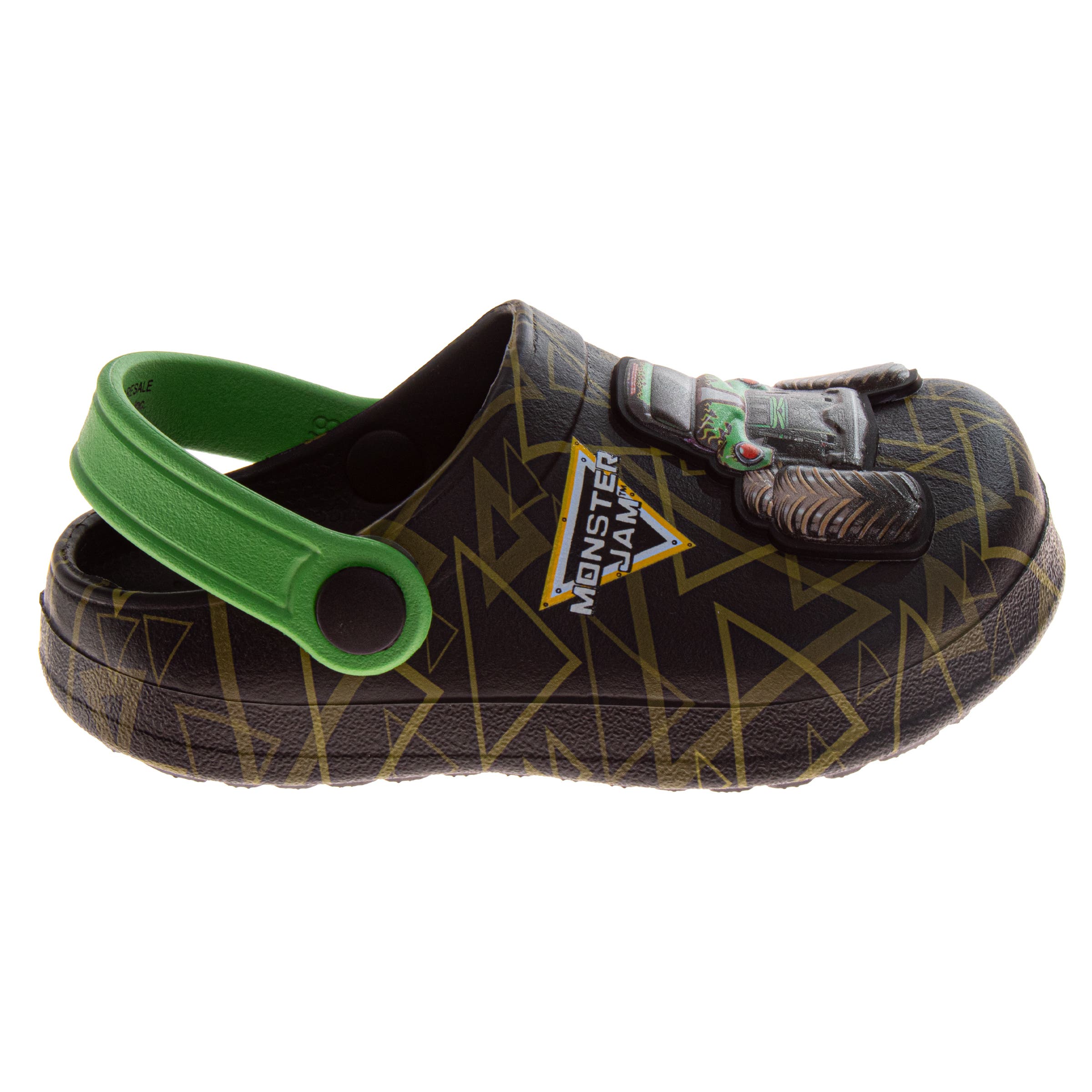 Monster Jam Monster  Clogs, Alternate, color, Black Green