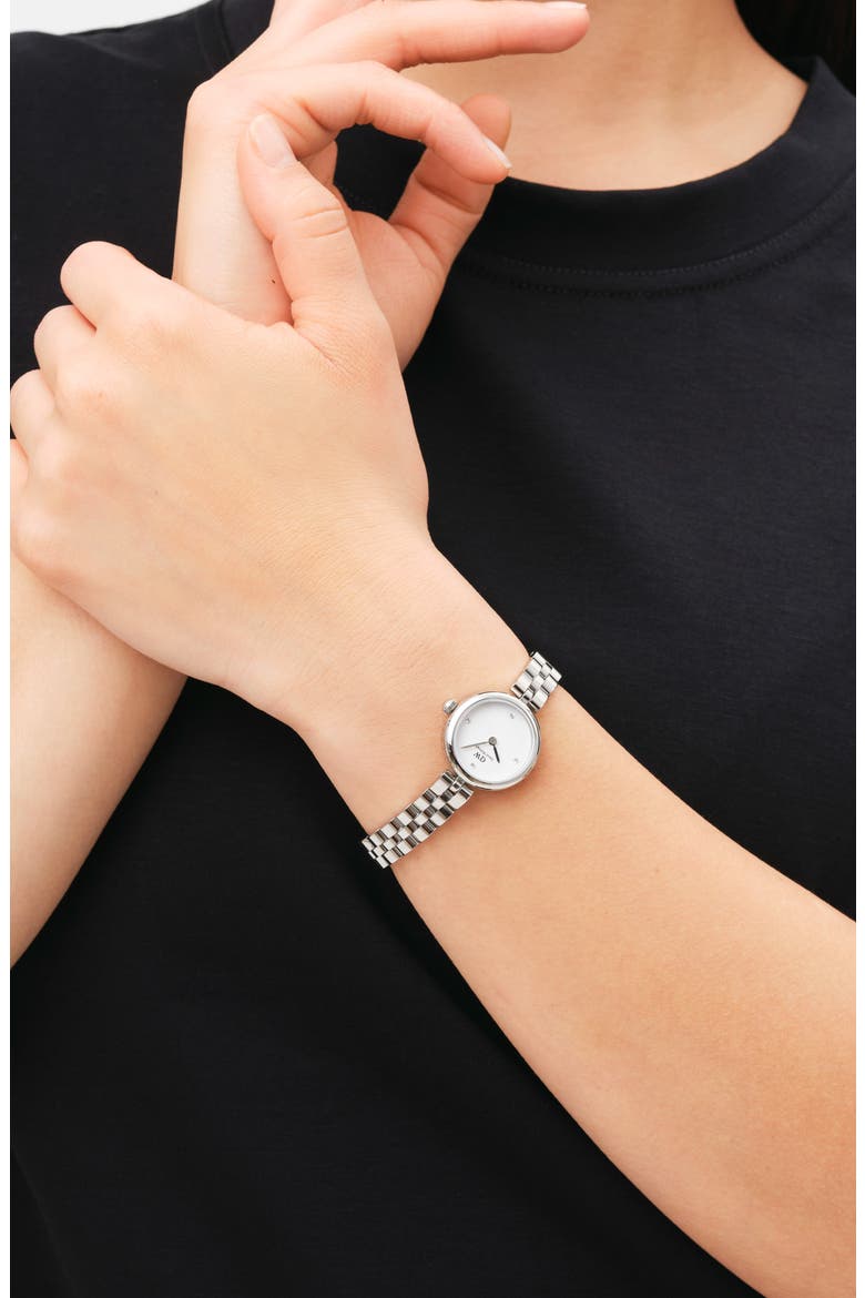 Elan Bracelet Strap Watch, 22mm, Alternate, color, SILVER