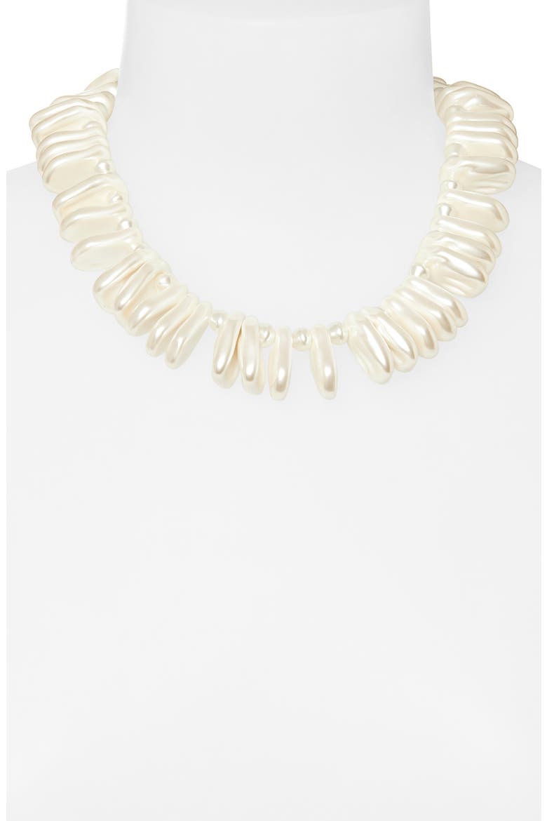 Corfu Faux Pearl Necklace, Alternate, color, PEARL