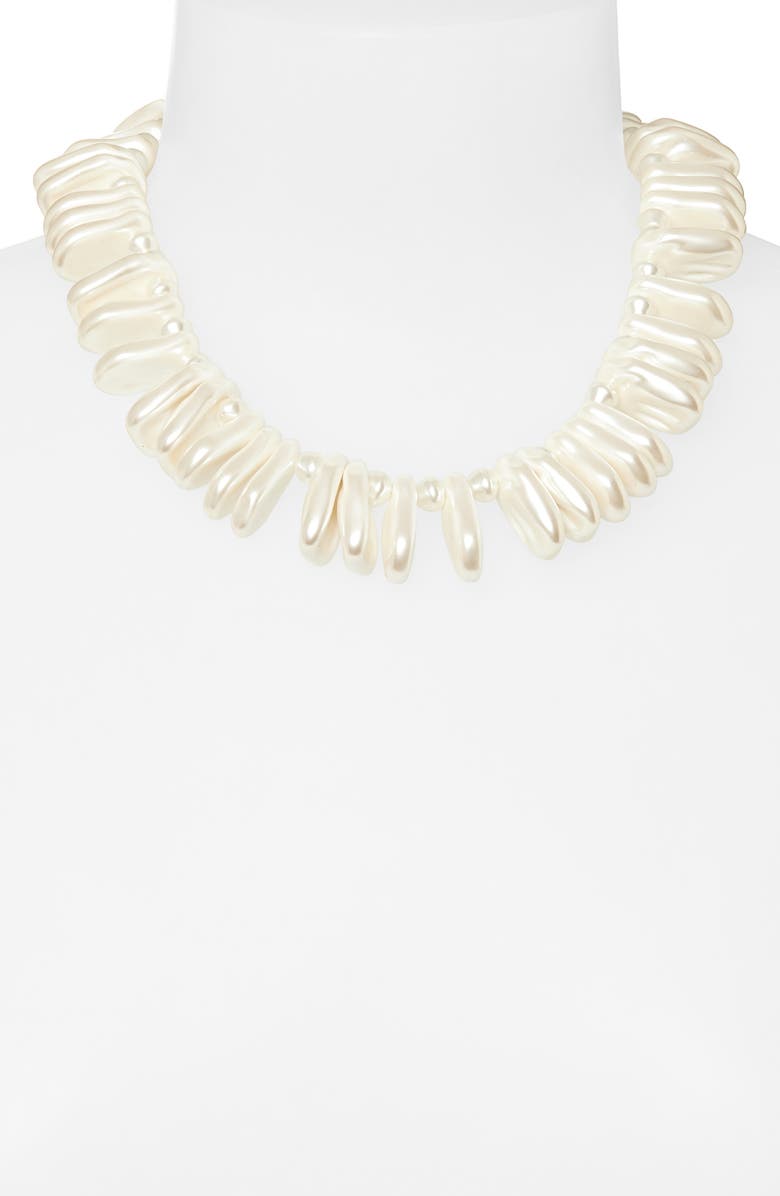 Lele Sadoughi Corfu Faux Pearl Necklace, Alternate, color, Pearl