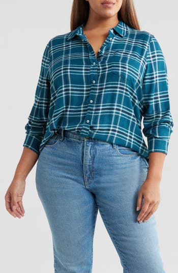 Caslon ® Flannel Button-up Shirt