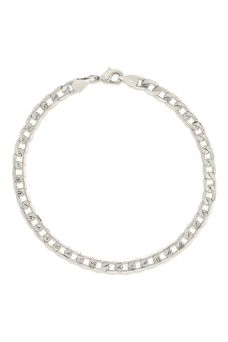 Exie Chain Anklet, Alternate, color, SILVER
