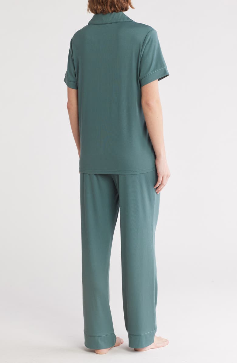 Nicole Miller Short Sleeve Notch Pajamas, Alternate, color, 