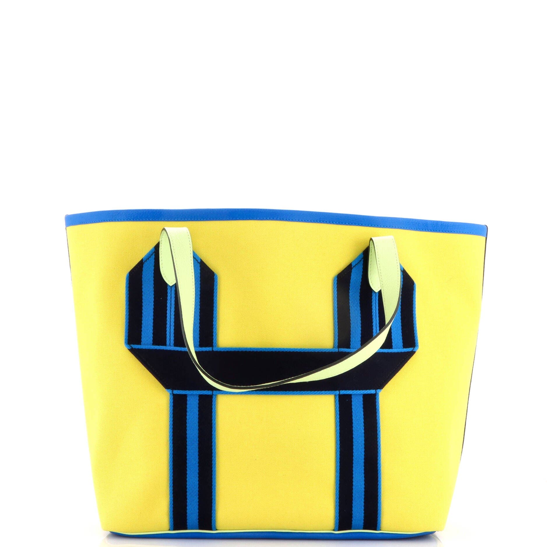 Pursangle Tote Canvas with Leather, Alternate, color, Yellow