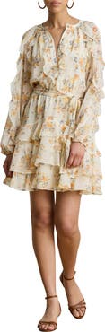 Lauren Ralph Lauren Floral Print Long Sleeve Minidress