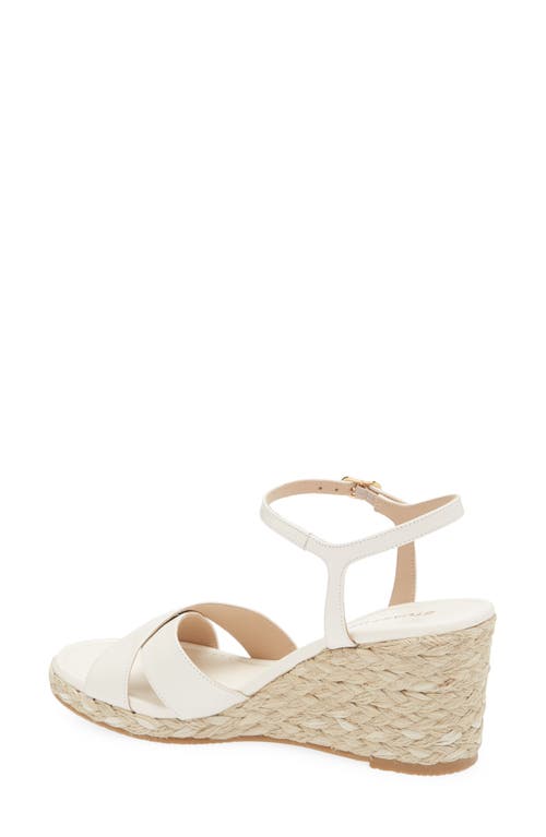 Shop Stuart Weitzman Dayna Espadrille Wedge Sandal In Cream/natural