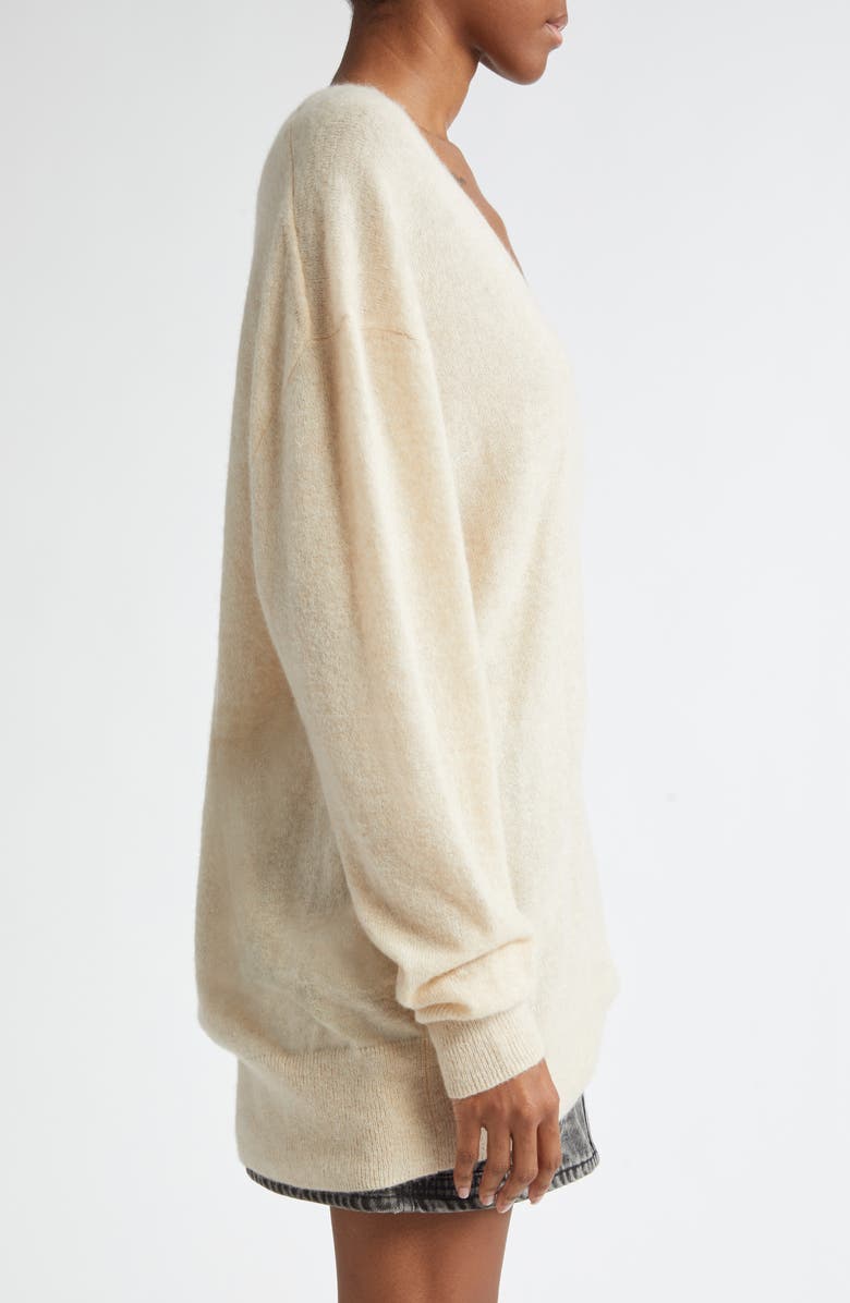Isabel Marant Larana Silk, Alpaca & Cashmere V-Neck Sweater, Alternate, color, 