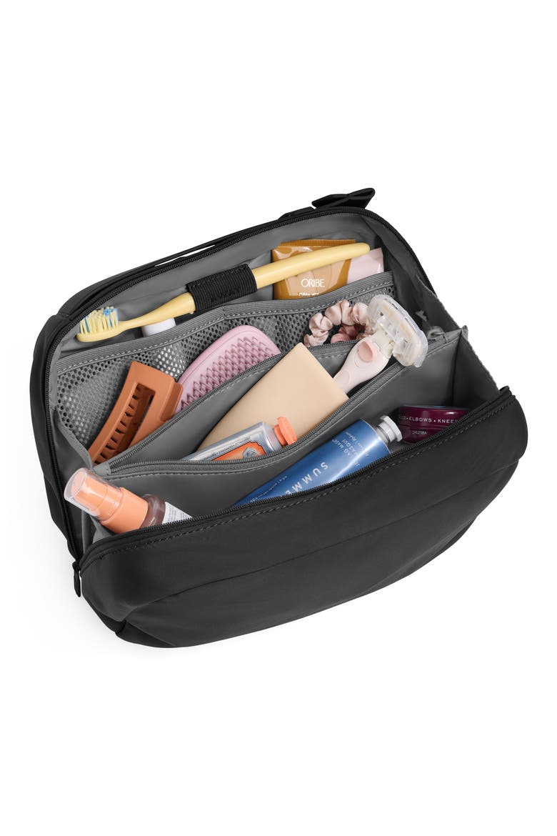 The Large Toiletries Bag, Alternate, color, JET BLACK