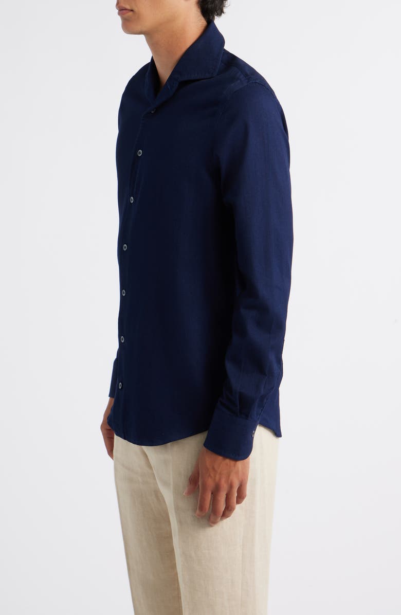 Aurélien Denim Button-Up Shirt, Alternate, color, Navy