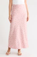 Renee C Polka Dot Print Maxi Skirt