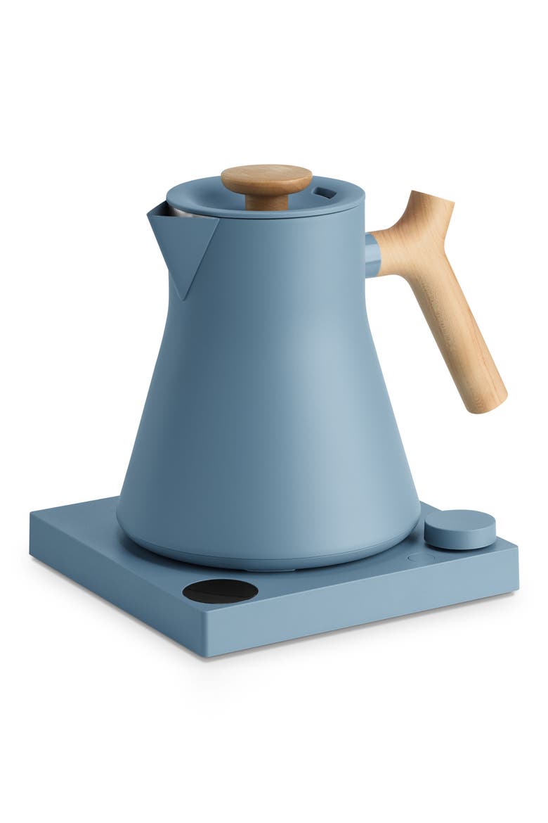 Corvo EKG Pro Electric Kettle, Alternate, color, HAZY BLUE/MAPLE