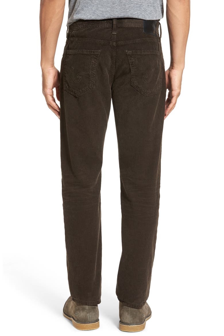 'Graduate' Tailored Straight Leg Corduroy Pants, Alternate, color, SULFUR DEEP BARK