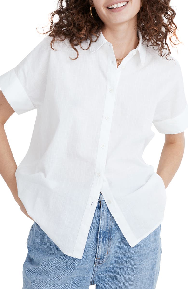 Madewell Courier Pintuck Back Shirt, Main, color,