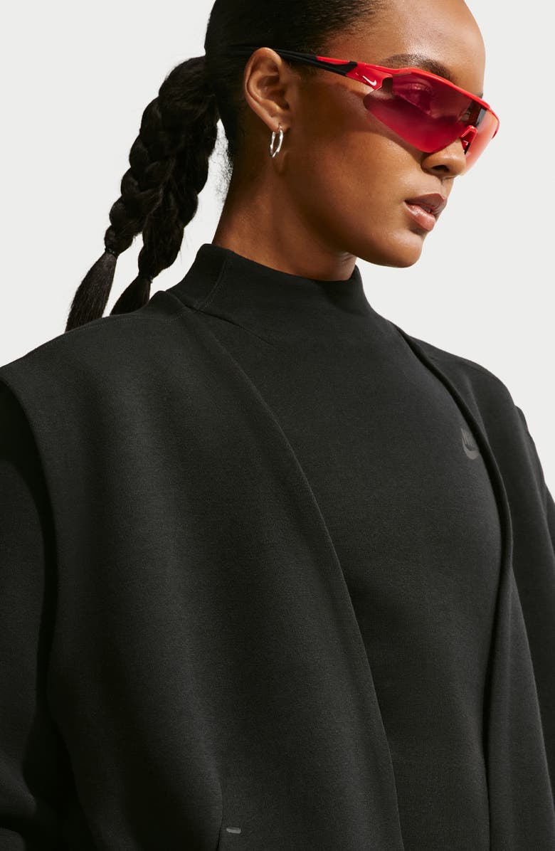 Nike Oversized Sleeveless Tech Fleece Duster, Alternate, color, Black/ Black
