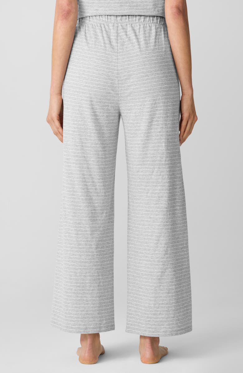 Eileen Fisher Stripe Organic Cotton Wide Leg Sleep Pants, Alternate, color,