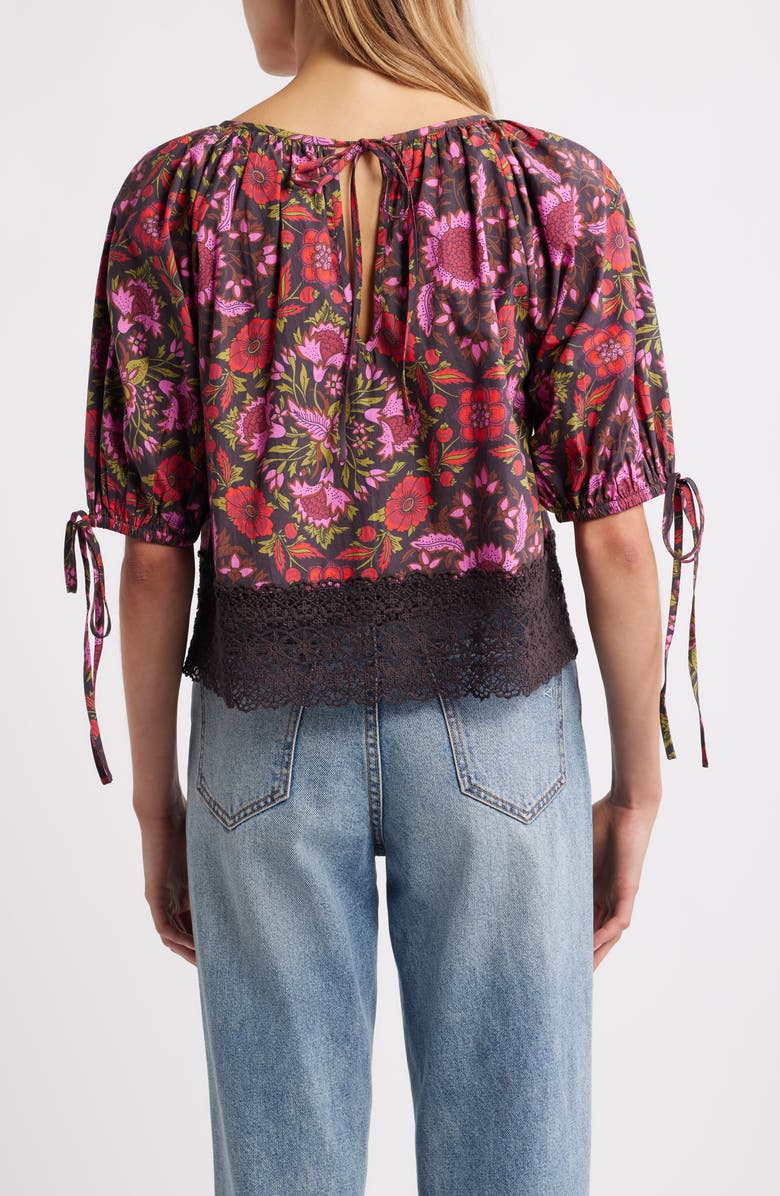 LOVE THE LABEL Veda Floral Cotton Top, Alternate, color, Tabitha Floral Print