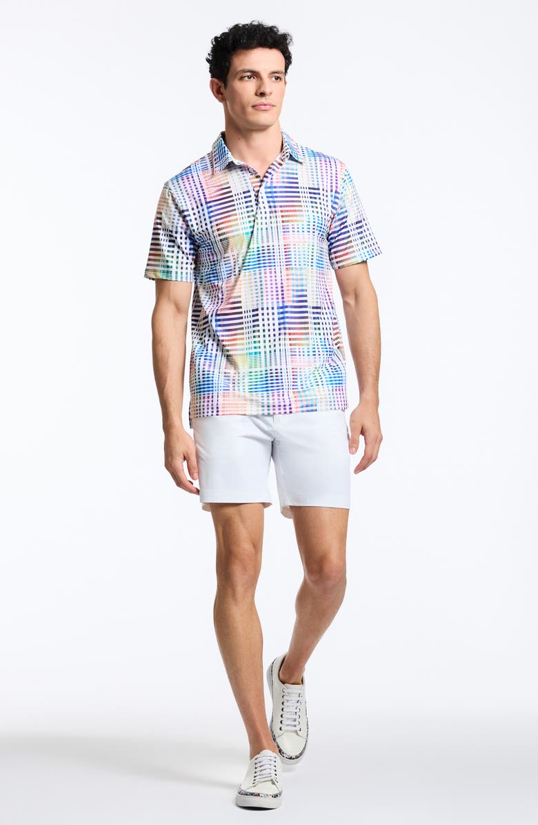 Robert Graham Wallis Geo Print Performance Polo, Alternate, color, Multi