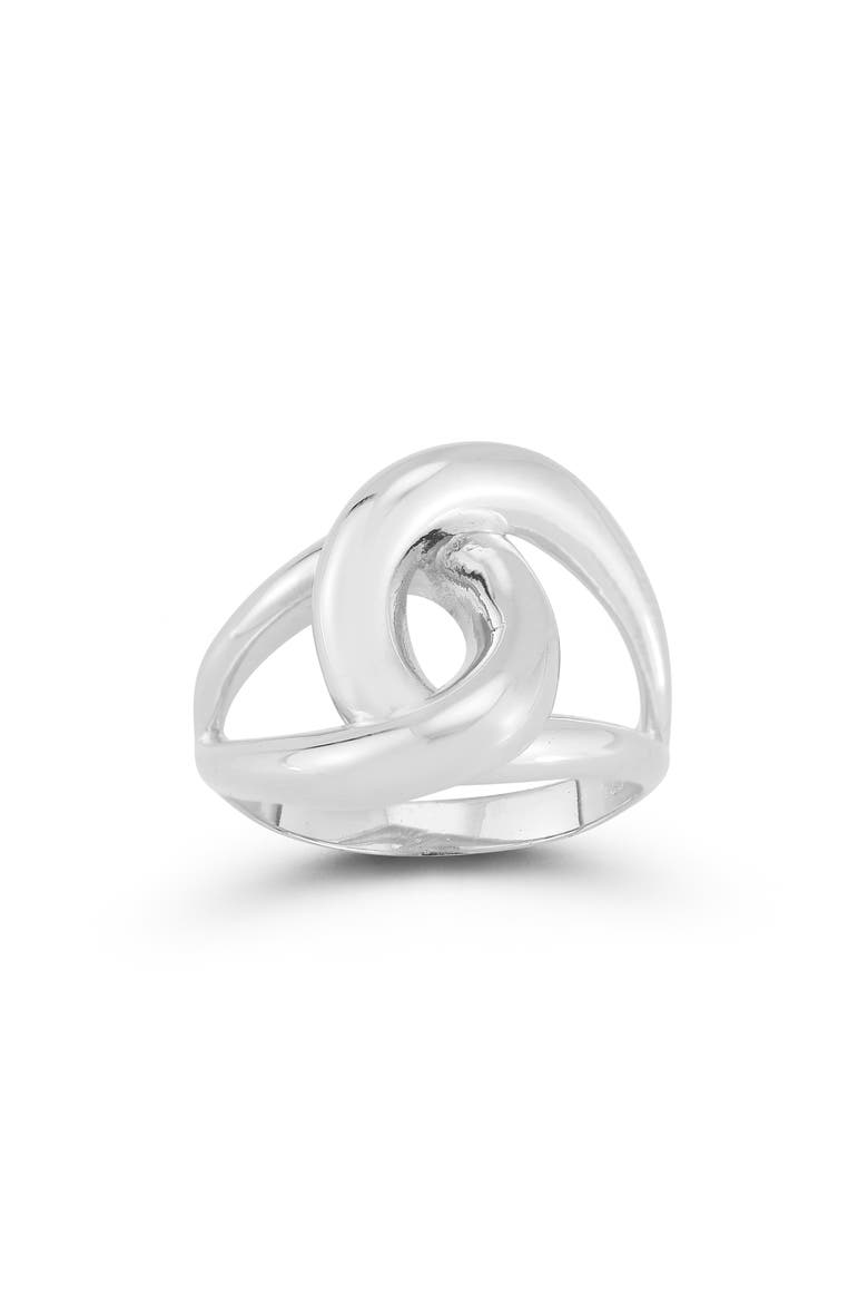 Bold Knot Ring, Main, color, SILVER