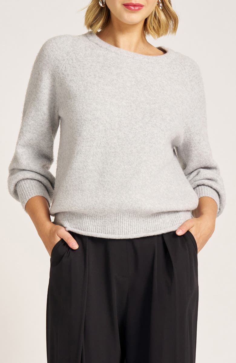 matty m. Stanley Raglan Sleeve Sweater, Main, color, Heather Grey