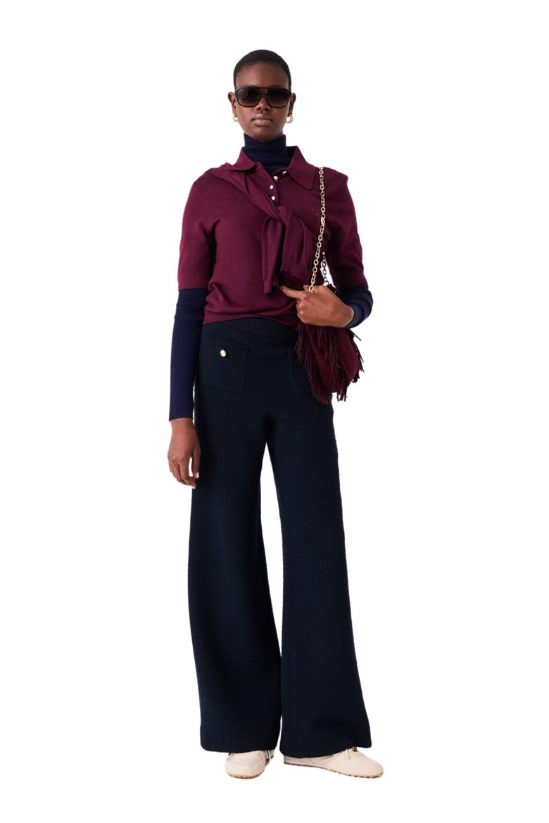 Tweed trousers, Main, color, Navy