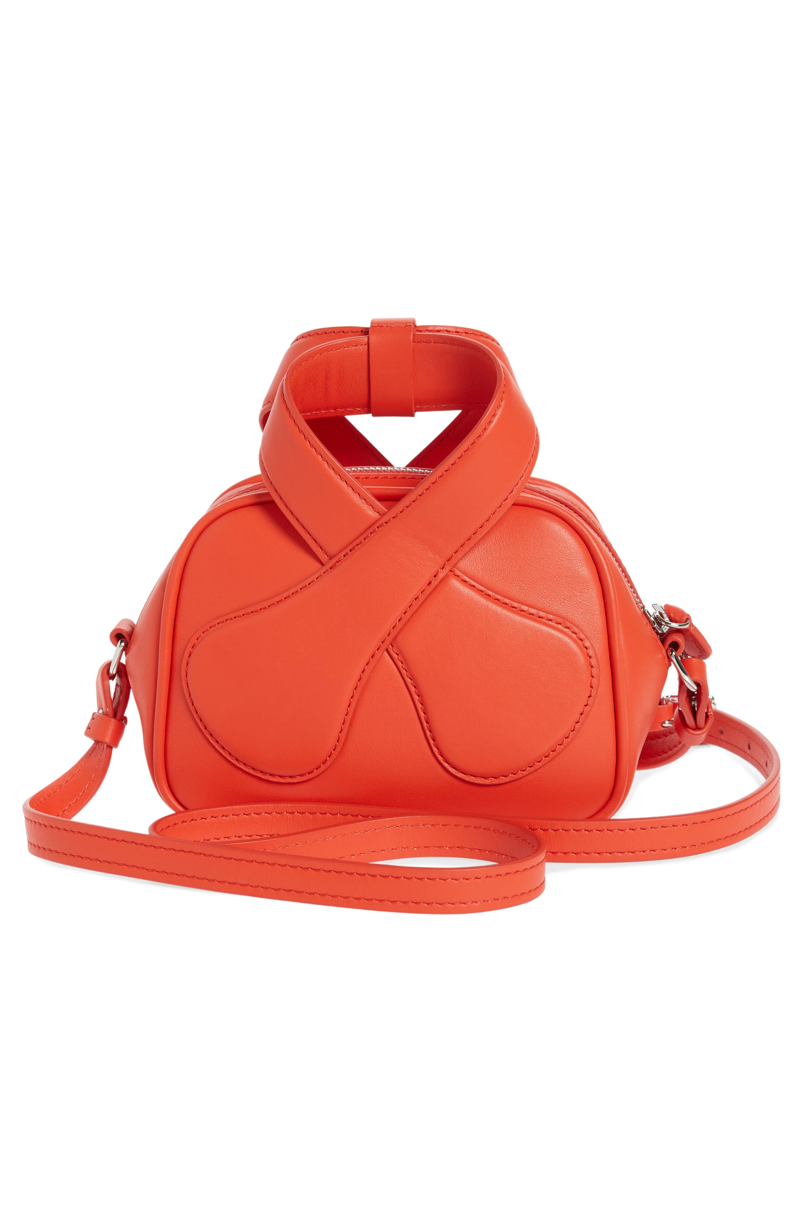Courrèges Mini Loop Leather Crossbody Bag, Alternate, color, 