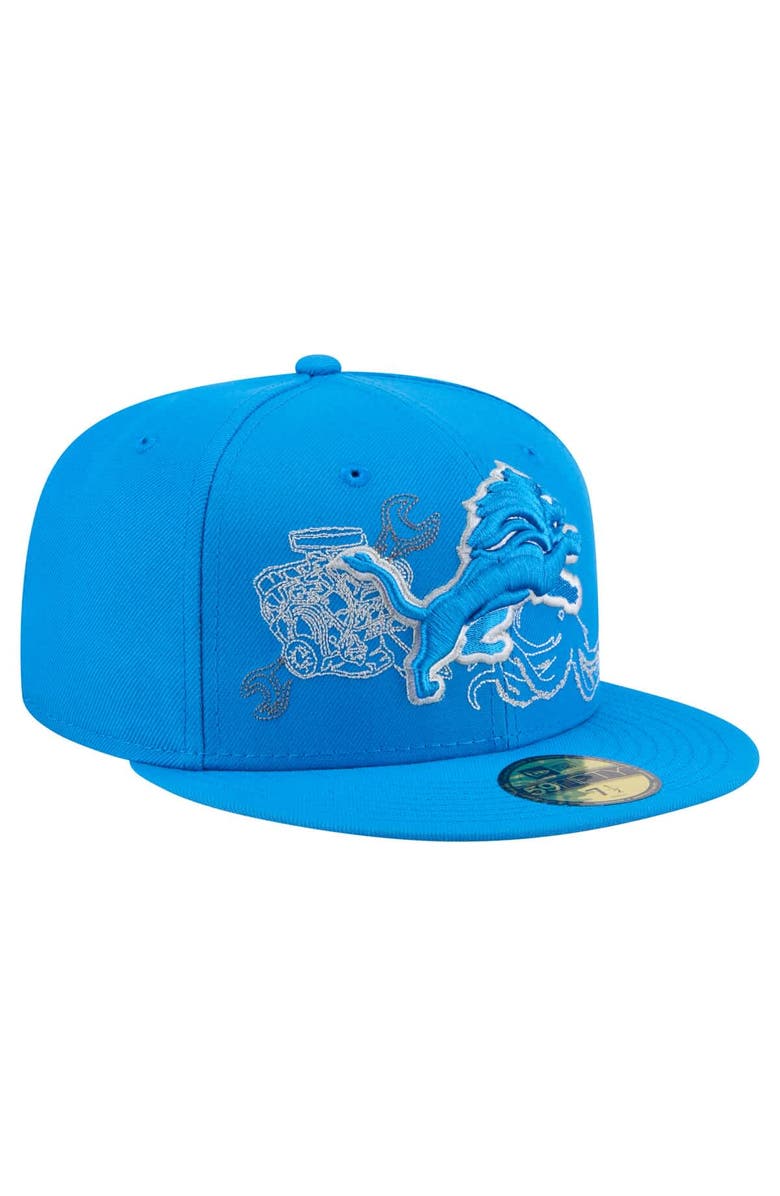 New Era Men's New Era Blue Detroit Lions State Stitch 59FIFTY Fitted Hat, Alternate, color, Blue