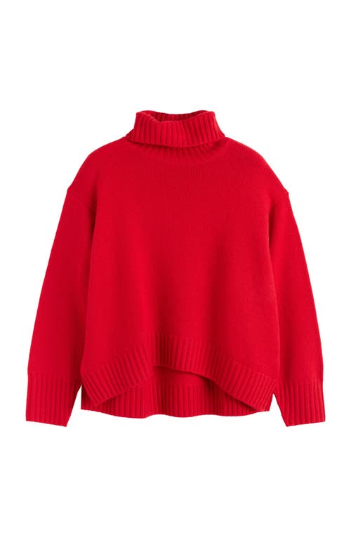 Chinti & Parker Pure Cashmere Relaxed Rollneck Sweater In Red
