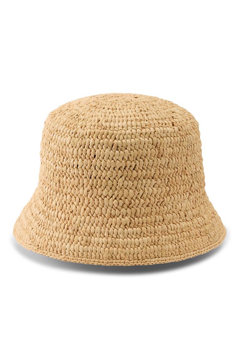 Chaturi Raffia Bucket Hat, Alternate, color, NATURAL
