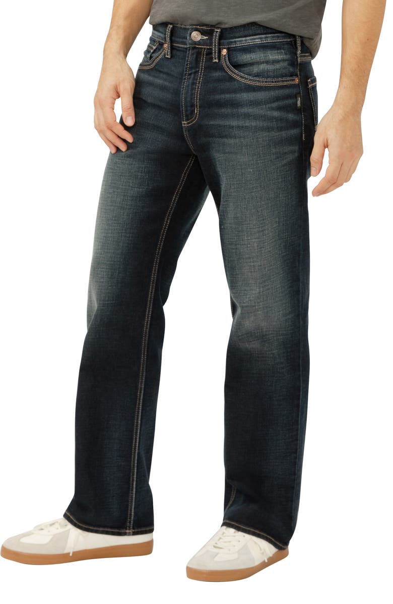 Silver Jeans Co. Gordie Relaxed Fit Straight Leg Jeans, Alternate, color, Bull