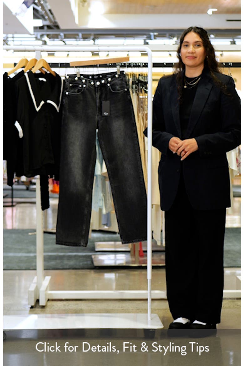 Topanga Studded High Waist Straight Leg Jeans video