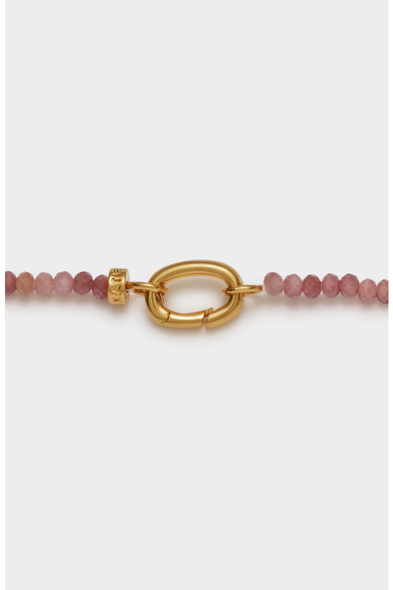 Rhodochrosite Bracelet, Alternate, color, Gold