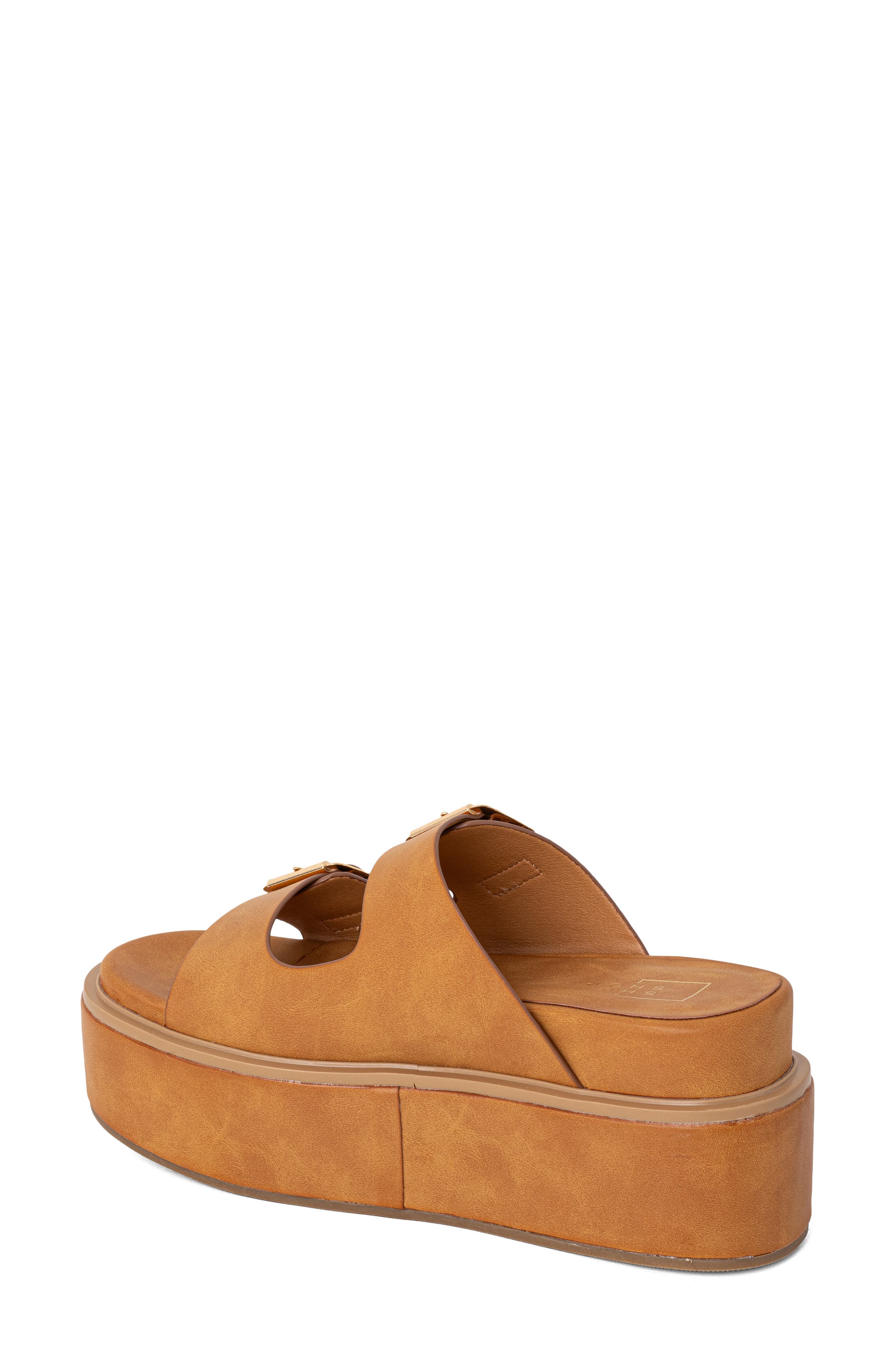 Lucinda Platform Slide Sandal, Alternate, color, CAMEL
