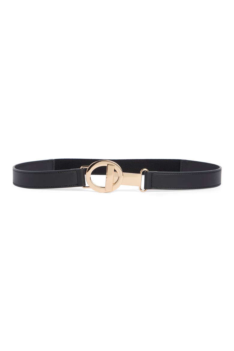 Toggle Closure Stretch Belt, Main, color, BLACK