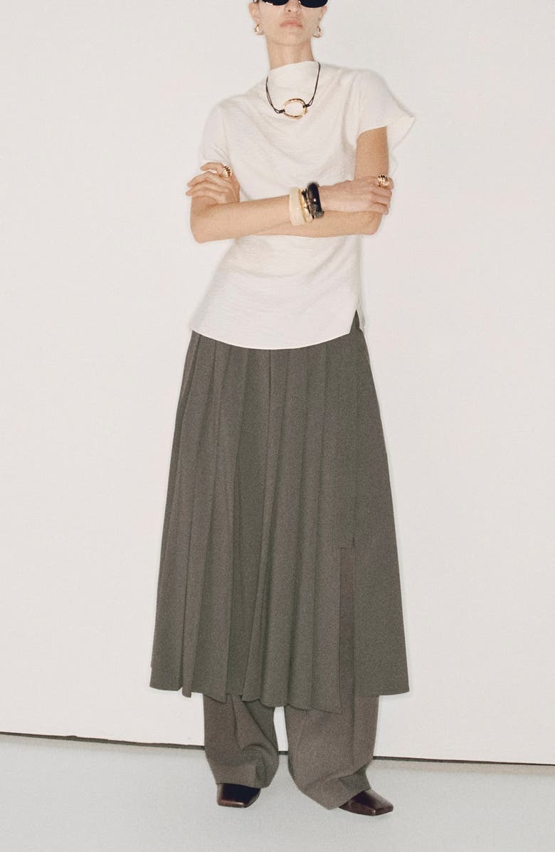 MANGO Pleated Maxi Skirt, Alternate, color, 