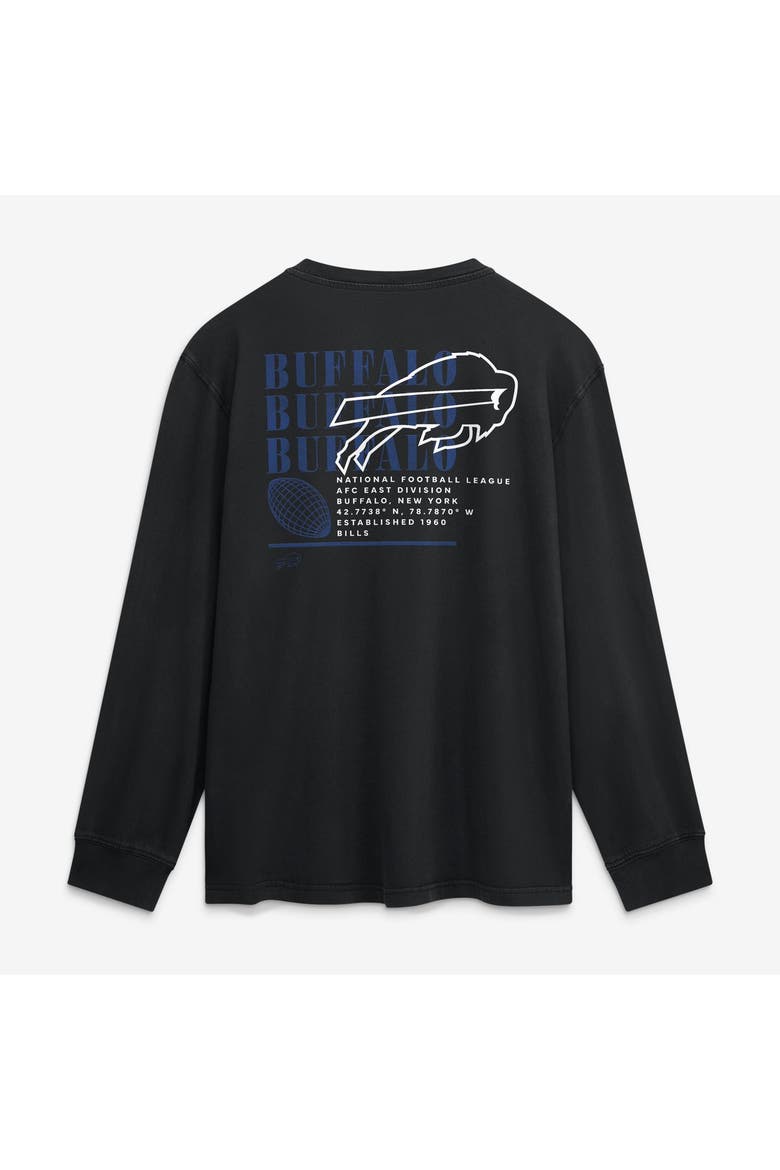 Men's Fanatics Black Buffalo Bills Relaxed Fullback Drive Long Sleeve Fashion Top, Alternate, color, Black