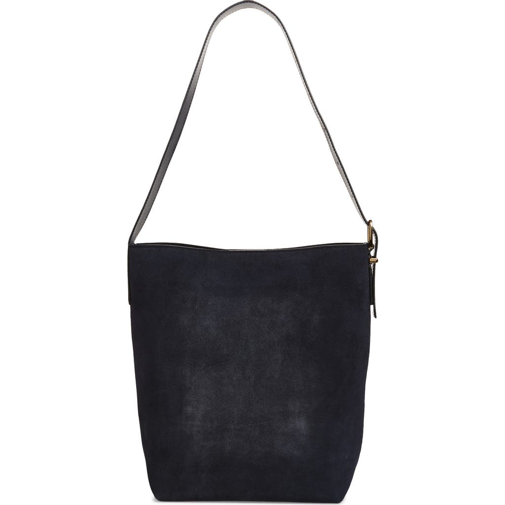 Madewell Essentials Suede Bucket Bag In Purple