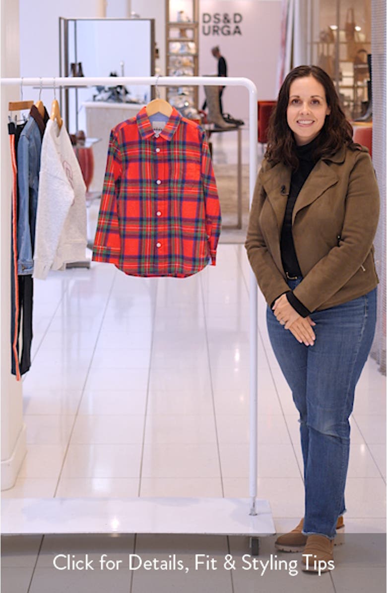 Kids' Plaid Cotton Flannel Button-Up Shirt, sales video thumbnail