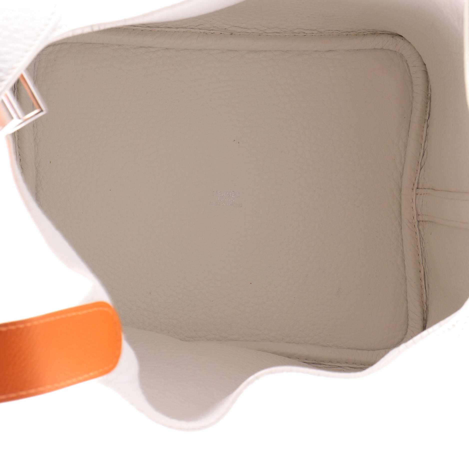 Pre-Owned Hermes Eclat Picotin Lock Bag Clemence MM, Alternate, color, Blanc