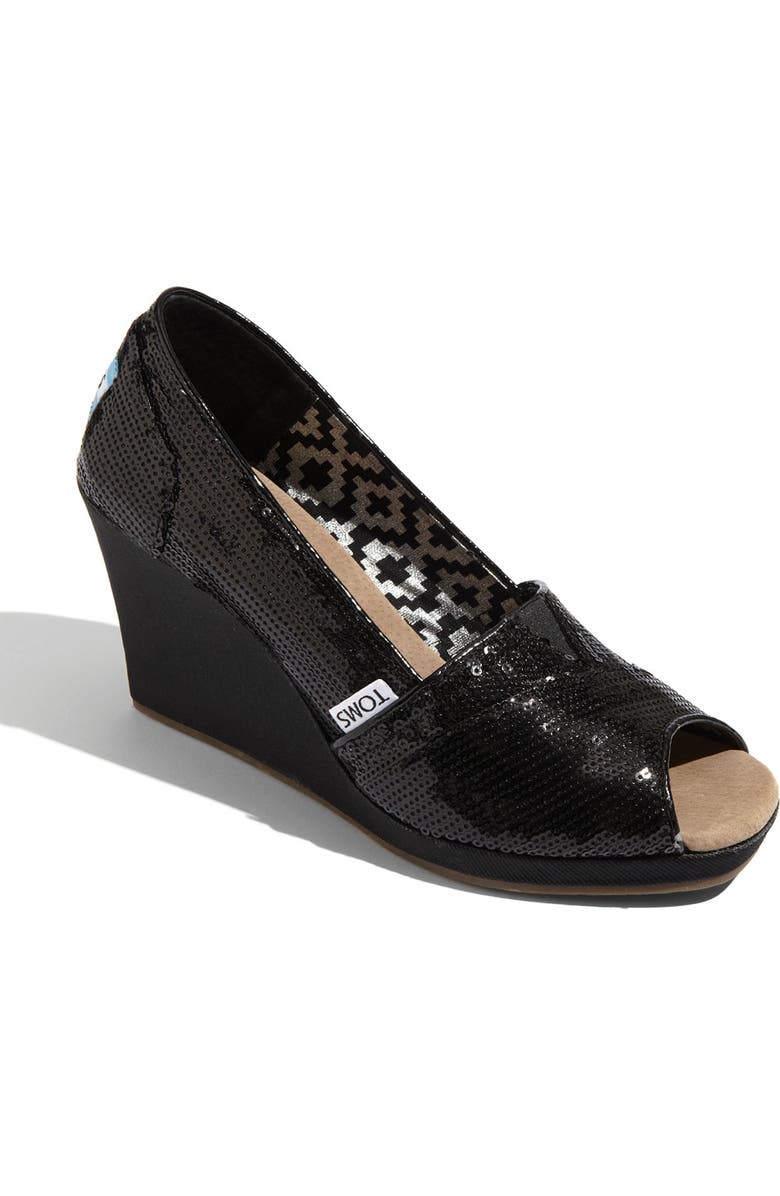 TOMS Sequin Wedge, Main, color,
