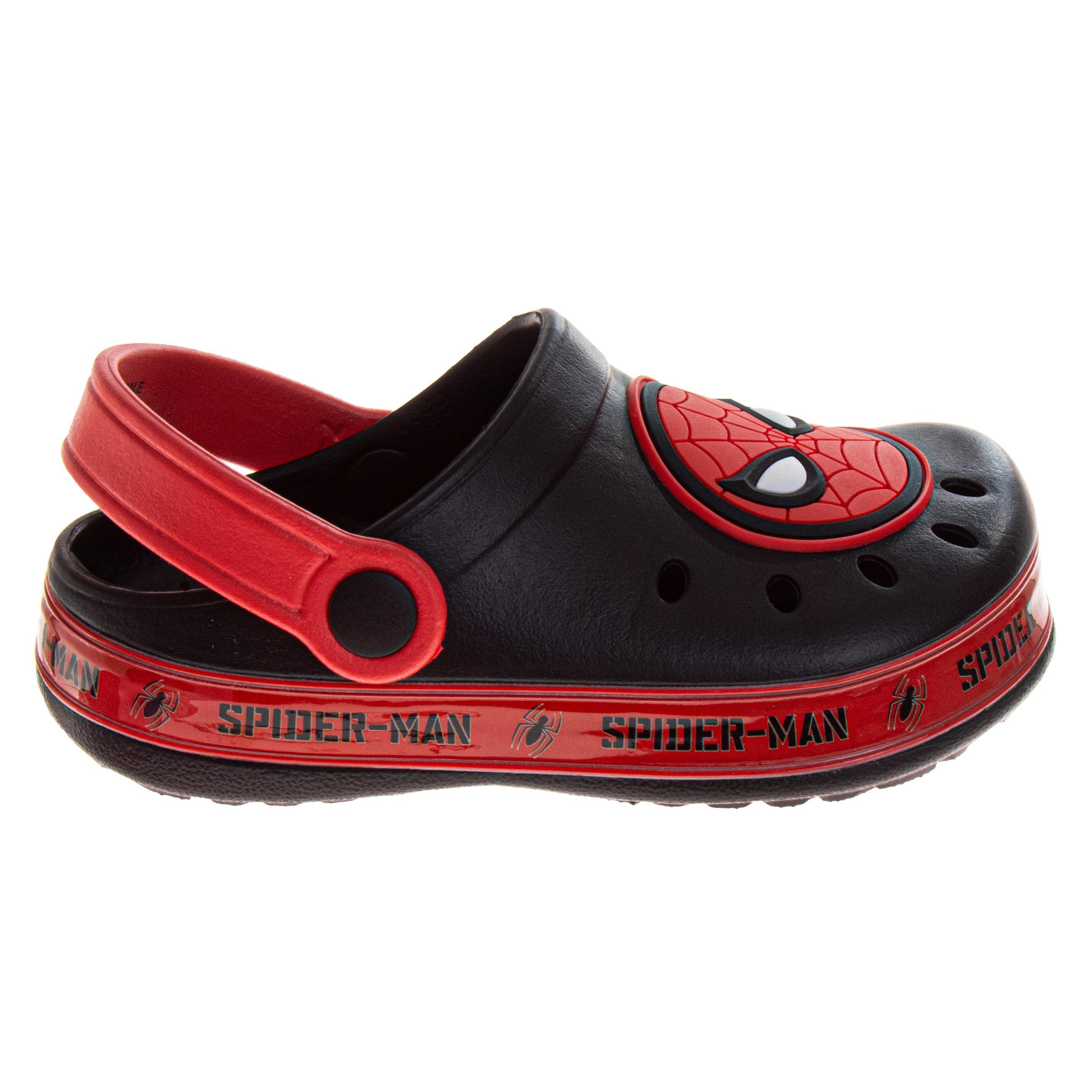 Spider-Man Spiderman Boys Glogs, Alternate, color, Black Red