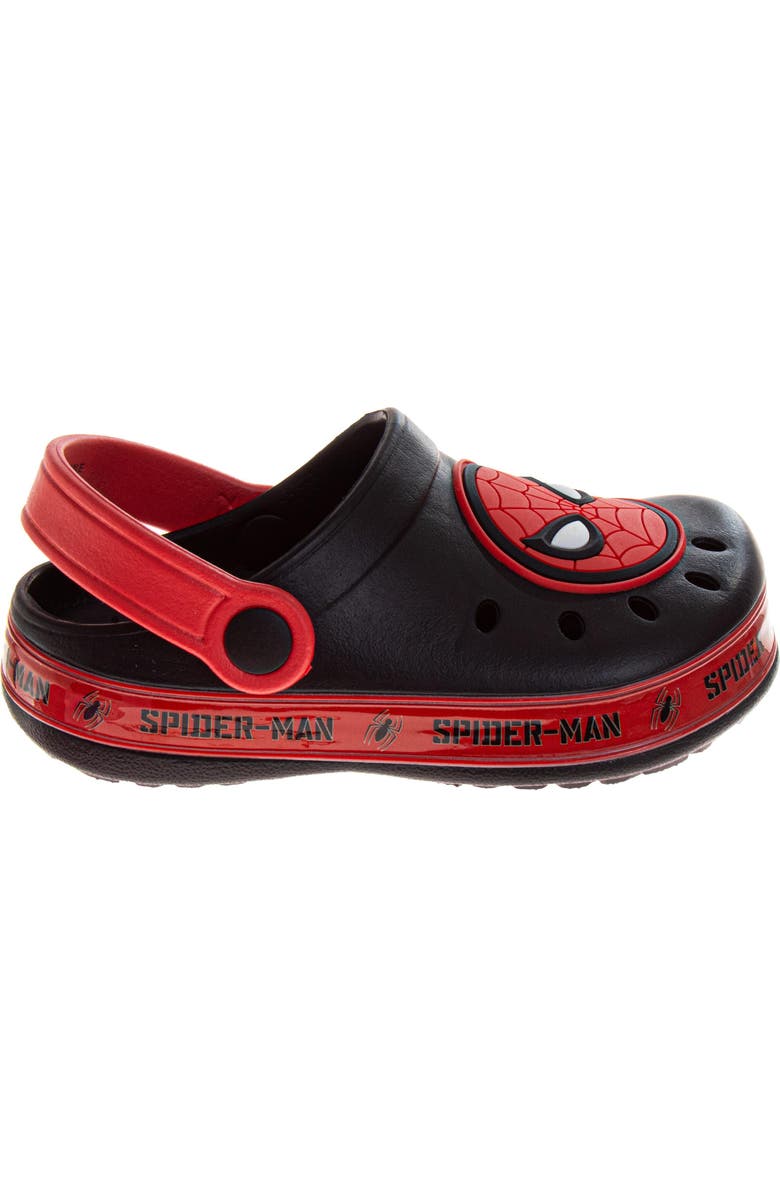 Spider-Man Spiderman Boys Glogs, Alternate, color, Black Red