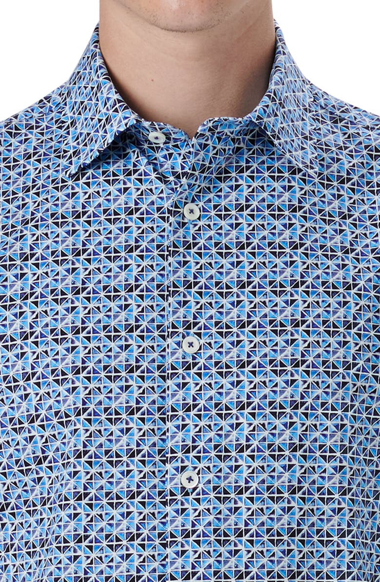 Bugatchi OoohCotton<sup
®</sup
 Button-Up Short Sleeve Shirt, Alternate, color, 