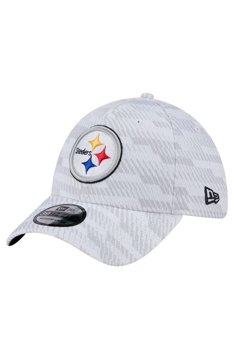 New Era Men's New Era  White Pittsburgh Steelers Gameday Graded 39THIRTY Flex Hat, Main, color, 