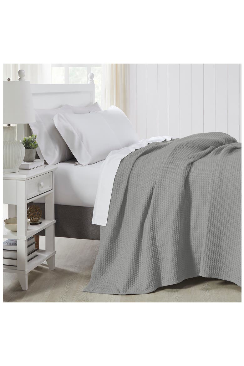 Cotton Waffle Blanket, Alternate, color, LIGHT GRAY