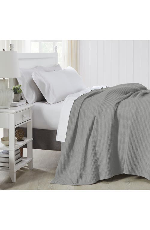 Modern Threads Cotton Waffle Blanket In Light Gray